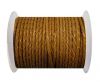 Round Braided Leather Cord SE/B/2008-Saddle Brown - 4mm