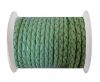 Round Braided Leather Cord SE/B/2034-Light Mint - 4mm