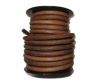 Round leather Cords - 6mm - Dark Natural