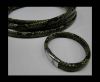 Real Regaliz-Leather-Snake Style 2-10mm*6mm-Green
