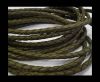 Fine Braided Nappa Leather Cords-5mm-GREENISH GREY