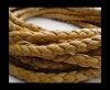 Fine Braided Nappa Leather Cords-Tan colour-6mm
