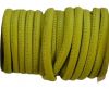 Round stitched nappa leather cord Flashy Yellow-4mm