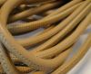 Round stitched nappa leather cord Beige-6mm