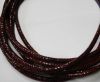 Round stitched nappa leather cord Snake-style-TurVersion1-Version1-Maroon-4mm