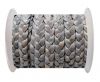 Flat 3-ply Braided Leather-SE-PB-Grey-10MM