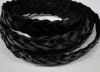 Flat braided cords 14 mm - SE/PB/Black - 4 ply