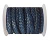 Choti-Flat 3-ply Braided Leather --5MM- SE DARK VINTAGE BLUE