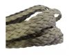 Flat Braided Nappa Leather Cords 6mm-BEIGE