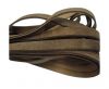 Flat Leather Cord Suede -10mm-Brown