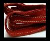 Flat Suede Leather Double Stitched 27903-Red- 10mm