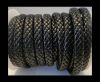 Flat Thick Braided Leather -10mm- Black