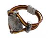 Handmade Leather bracelet Zamac-Finish-BH13