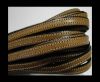 Flat leather Italian - 5 mm - Double Stitched - Black edges - Sa