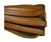 Italian Flat Leather-Center Stitched - Black edges - Brown