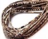 Round stitched nappa leather cord 3mm-Python Brown
