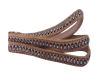 Real Nappa Flat Leather with swarovski crystals-6mm-Rose Gold