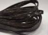 Real Nappa Flat Leather cords -Lizard-Dark Brown-5mm