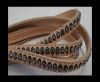 Real Nappa Flat Leather with swarovski crystals - 6mm - salmon