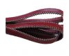 Real Nappa Flat Leather with steel balls chains-10mm-Fushia