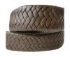 Real Nappa Flat Woven Cords - Dark Brown - 25mm