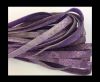 Real Nappa Leather Flat- snake style-purple-10mm