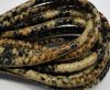 Real Nappa Leather Cords Round-Snake Skin Brown Pyton-6mm
