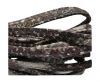 Real nappa leather stitched - 5mm - Snake Style - Purple Silver