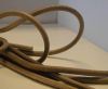 Round stitched nappa leather cord Dark Beige-6mm