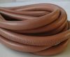 Round stitched nappa leather cord mild pink-6mm