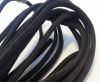 Round stitched nappa leather cord Suede Round-Dark Brown-6mm