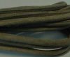 Round stitched nappa leather cord Olive Green-4mm