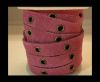 Real Suede Leather with Rivet -Pink-10mm