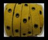 Real Suede Leather with Rivet -Yellow -10mm