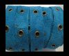 Real Suede Leather with Rivet -Turquoise -10mm