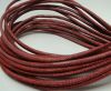 Round stitched nappa leather cord Lizard Prints-Red Lizard- 2.5mm