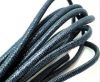 Round stitched nappa leather cord 6mm-Jeans Blue