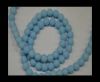 Round Glass beads 8mm - Neon Light Blue