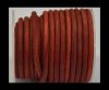 Round Leather Cord -Vintage Red-5mm