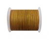 Round leather cord-3mm-metallic gold