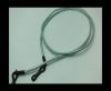 Round Leather Glass Hangers - 3mm -METALLIC BLUE