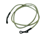 Round Leather Glass Hangers - 3mm -METALLIC LIGHT GREEN