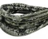 Round stitched nappa leather cord 4 mm - Python grey