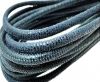 Round stitched nappa leather cord 4mm-Jeans Blue