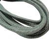 Round stitched nappa leather cord 4mm - Round Stitch RAZA GREY + PAILL.TRANSP.