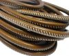 Round stitched nappa leather cord Brown - 4 mm