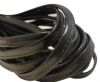 Round stitched nappa leather cord Dark Sepia-4mm