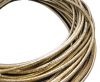 Round stitched nappa leather cord Gold-4mm