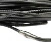 Round stitched nappa leather cord grey-2,5mm