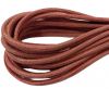Round stitched nappa leather cord Lizard style-4mm-Lizard Red Paill Transparent